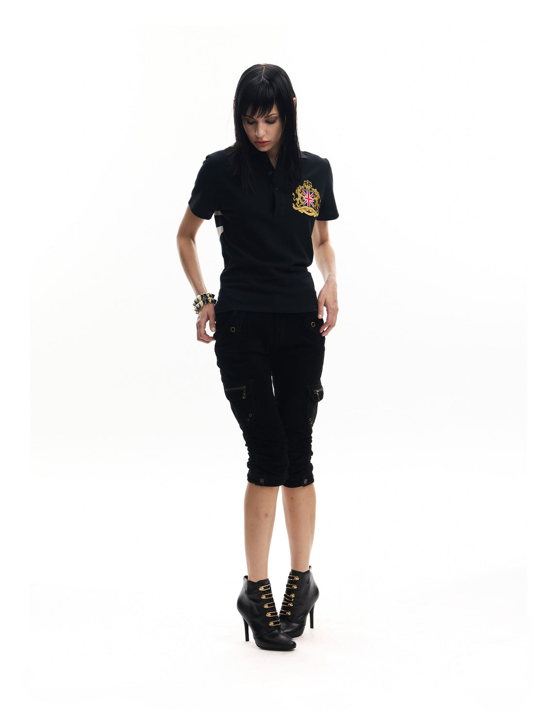 no E mosen Embroidered Union Jack Patch Print Streetwear Women&