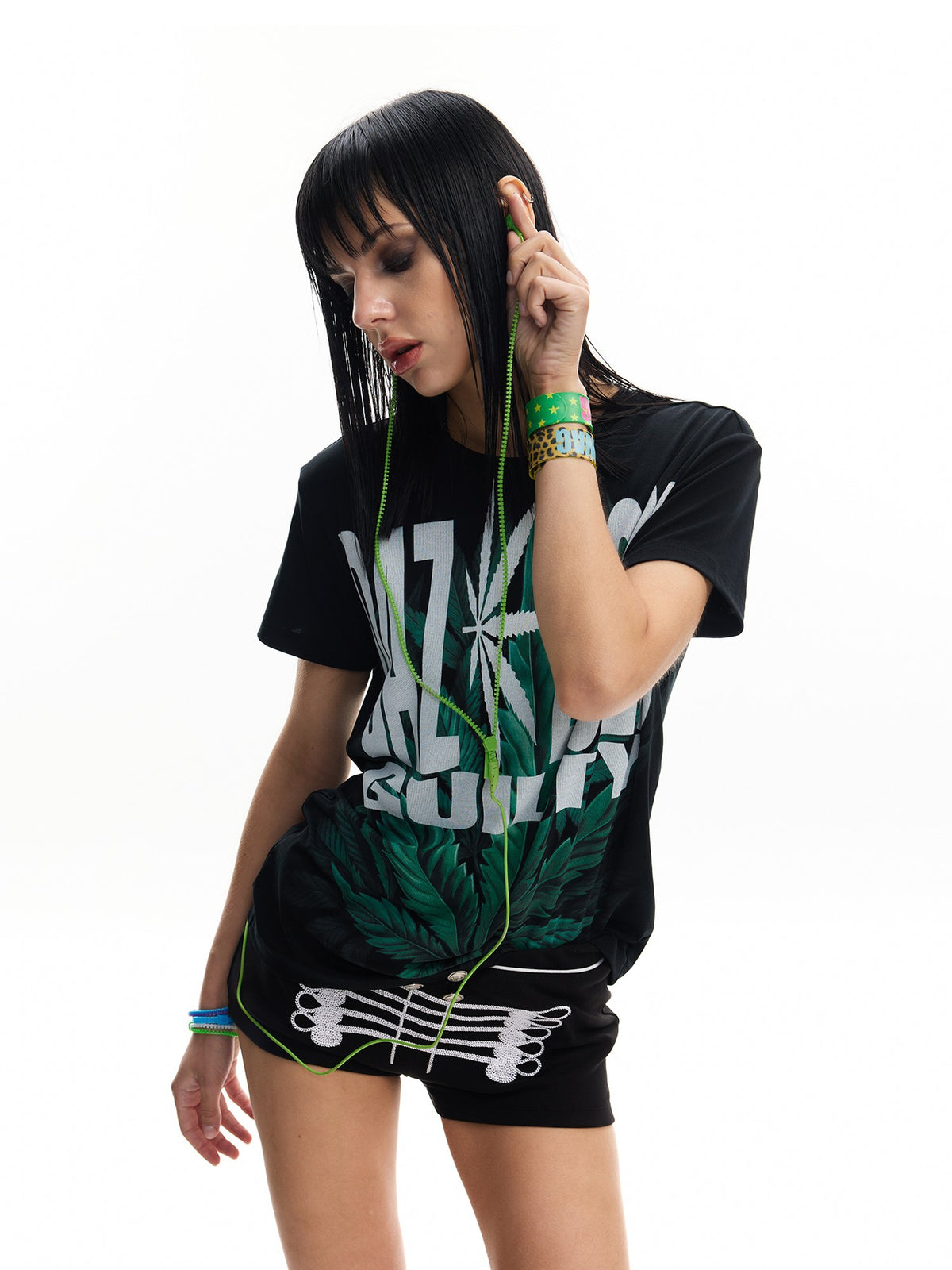 no E mosen Gradient Digital Print 3d Cut Slim Fit Streetwear Women&