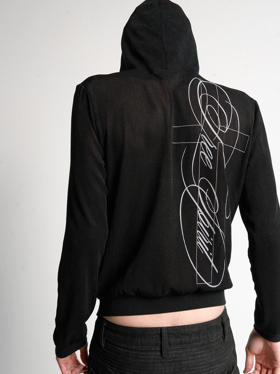 no E mosen Hollow Print Zip Up Women&