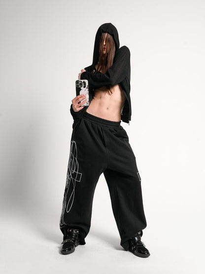 no E mosen Hollow Print Zip Up Women&