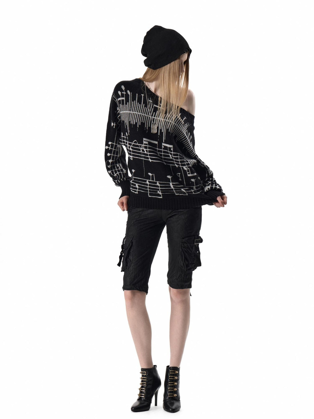no E mosen Jacquard Asymmetric Print Women&