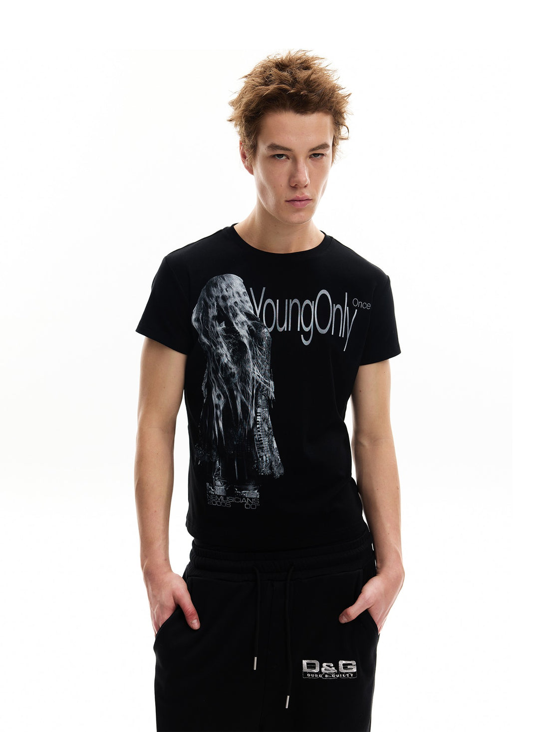 no E mosen Leopard Portrait Digital Print Gradient Streetwear Women&