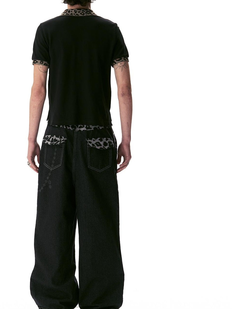 no E mosen Leopard Print Skull Embroidered Graphic Women&
