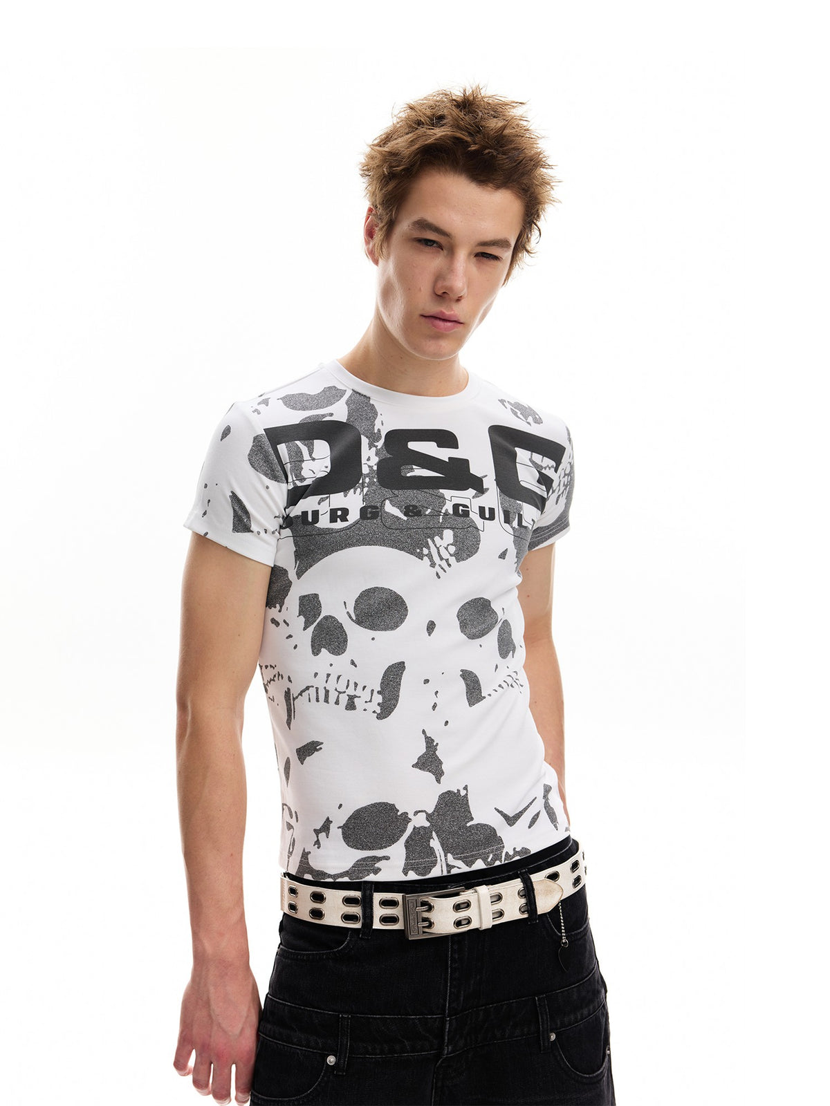 no E mosen Skull Allover Print Streetwear Digital Print Women&