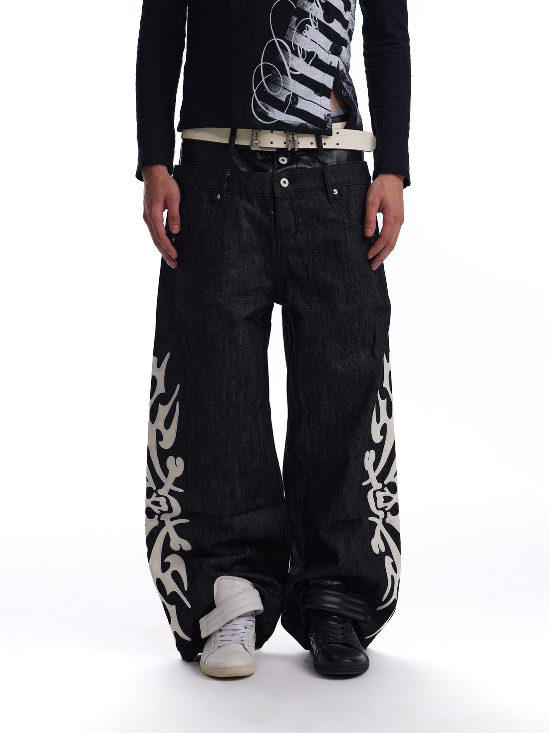 no E mosen Skull Embroidery Color Block Women&