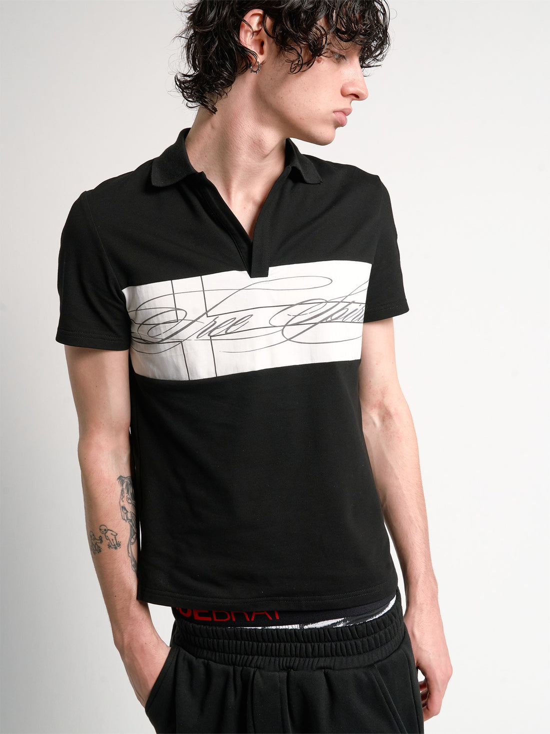 no E mosen Street Contrast Cross Print Embroidered Splice Women&