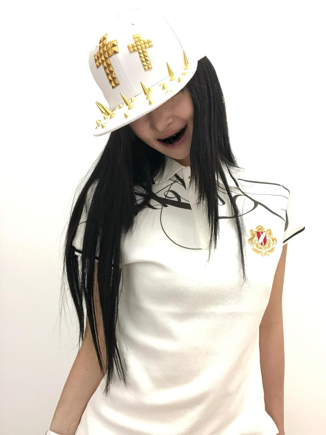 no E mosen Streetwear Warhorse Print Embroidered Badge Women&