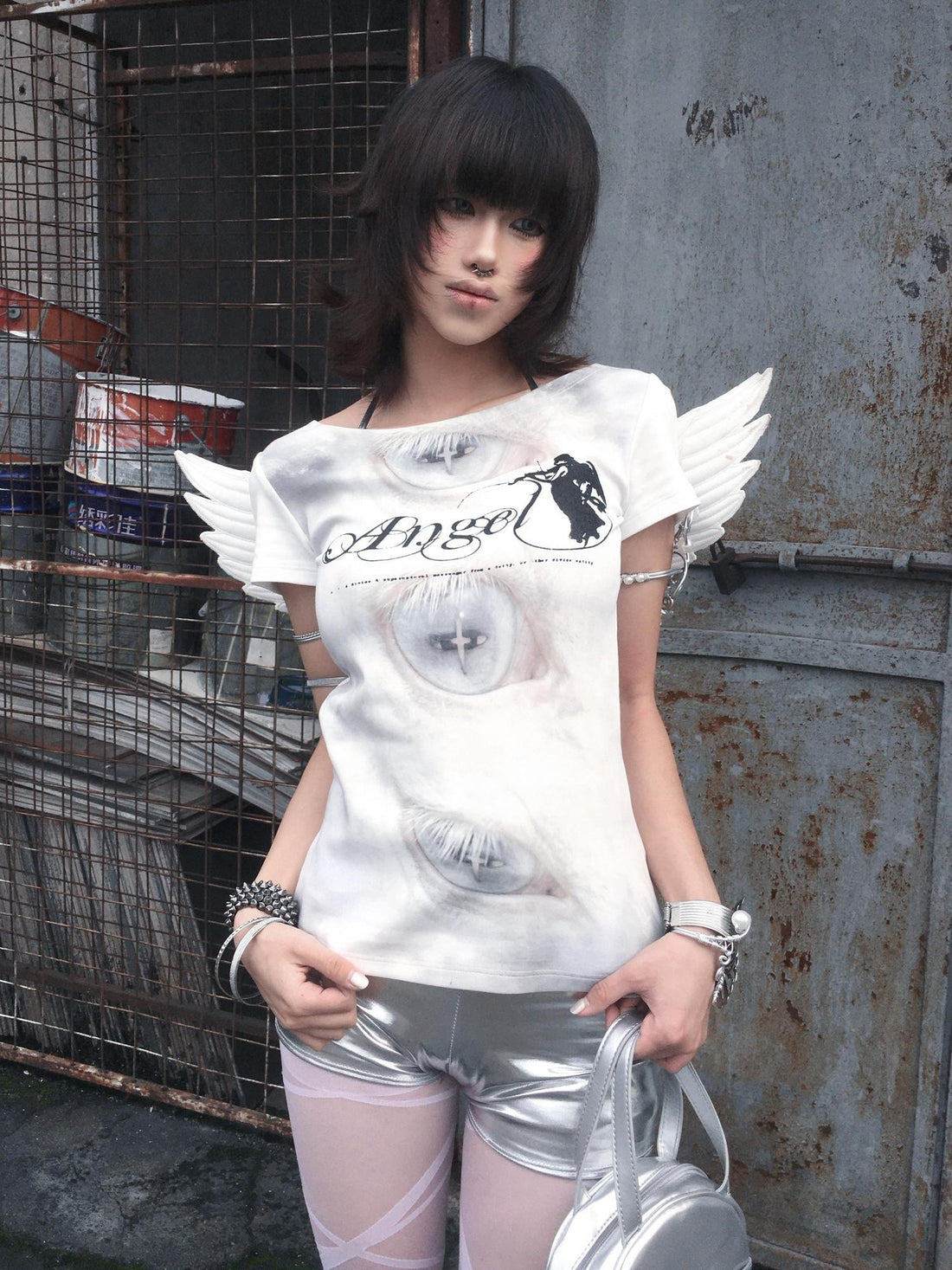 no E mosen Vintage Wing Print Women&