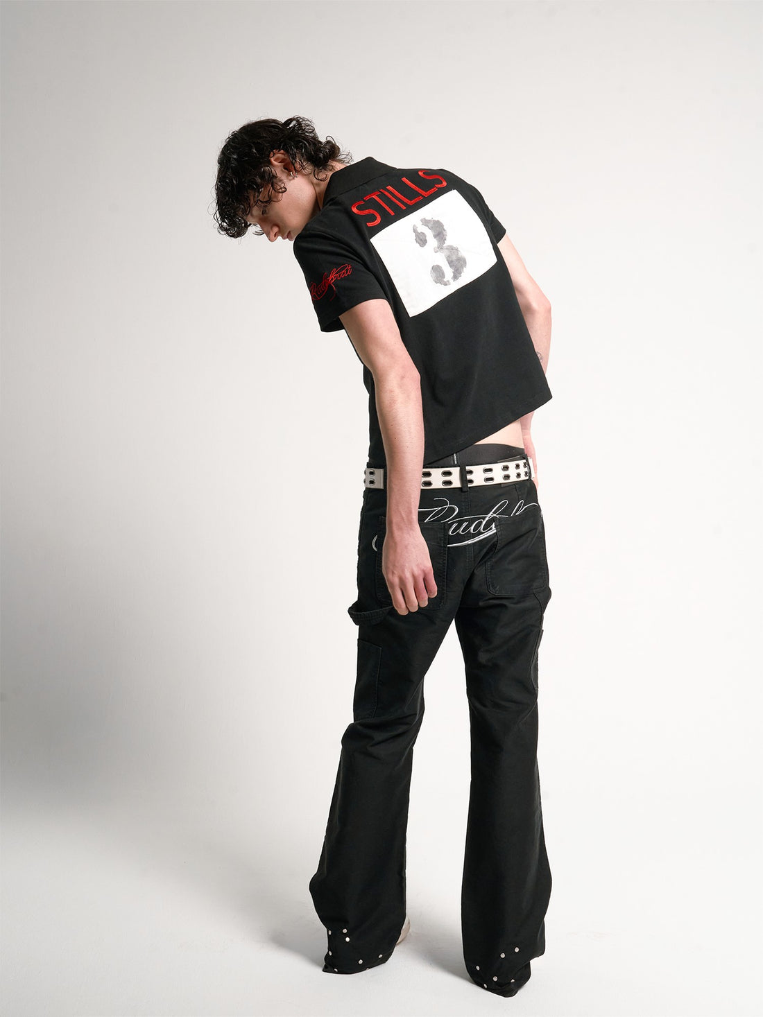 no E mosen Washed Silver Embroidery Studded Slim Fit Women&