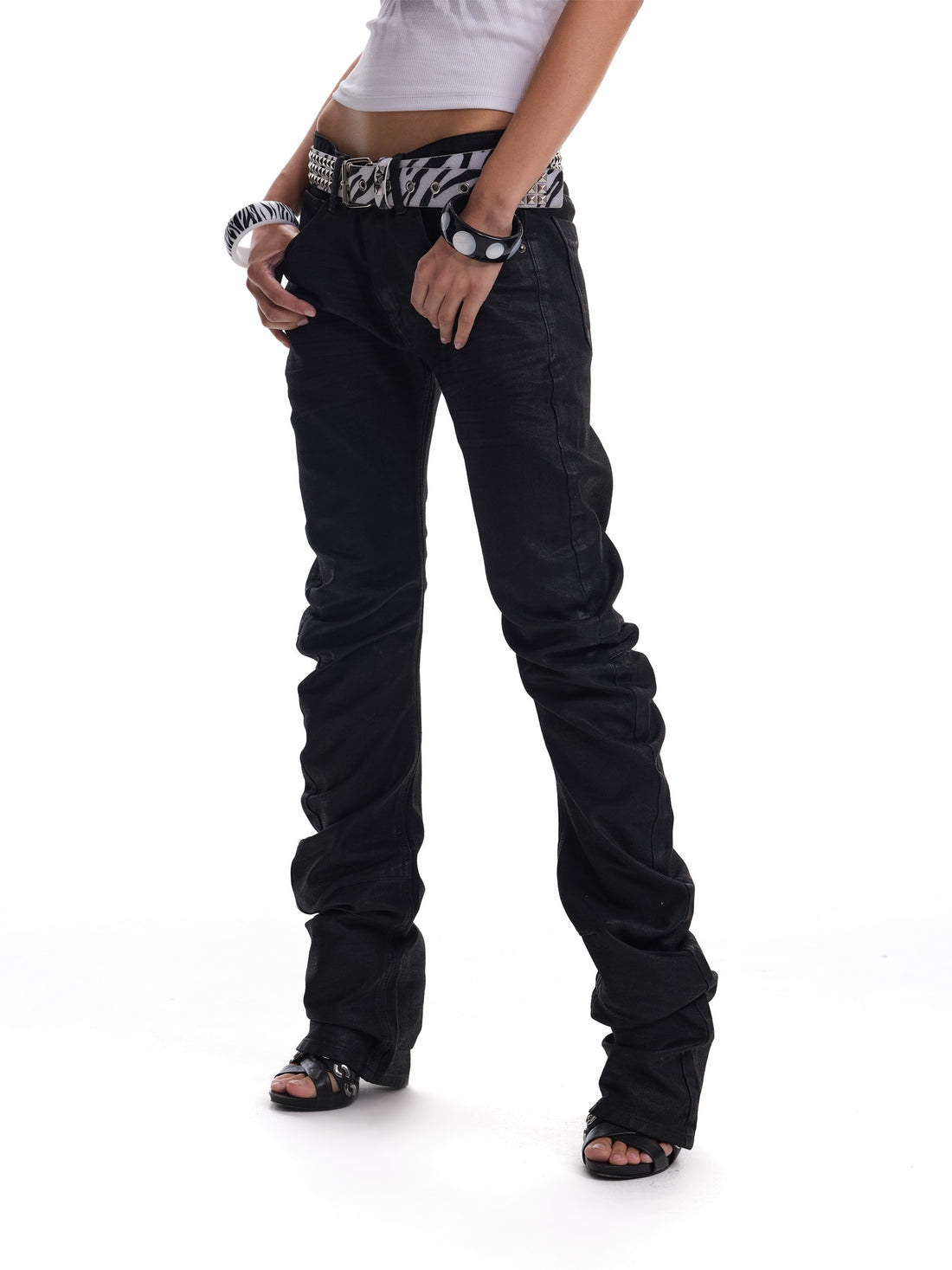 no E mosen Waxed 3d Pleated Curved Fit Stretch Cotton Women&