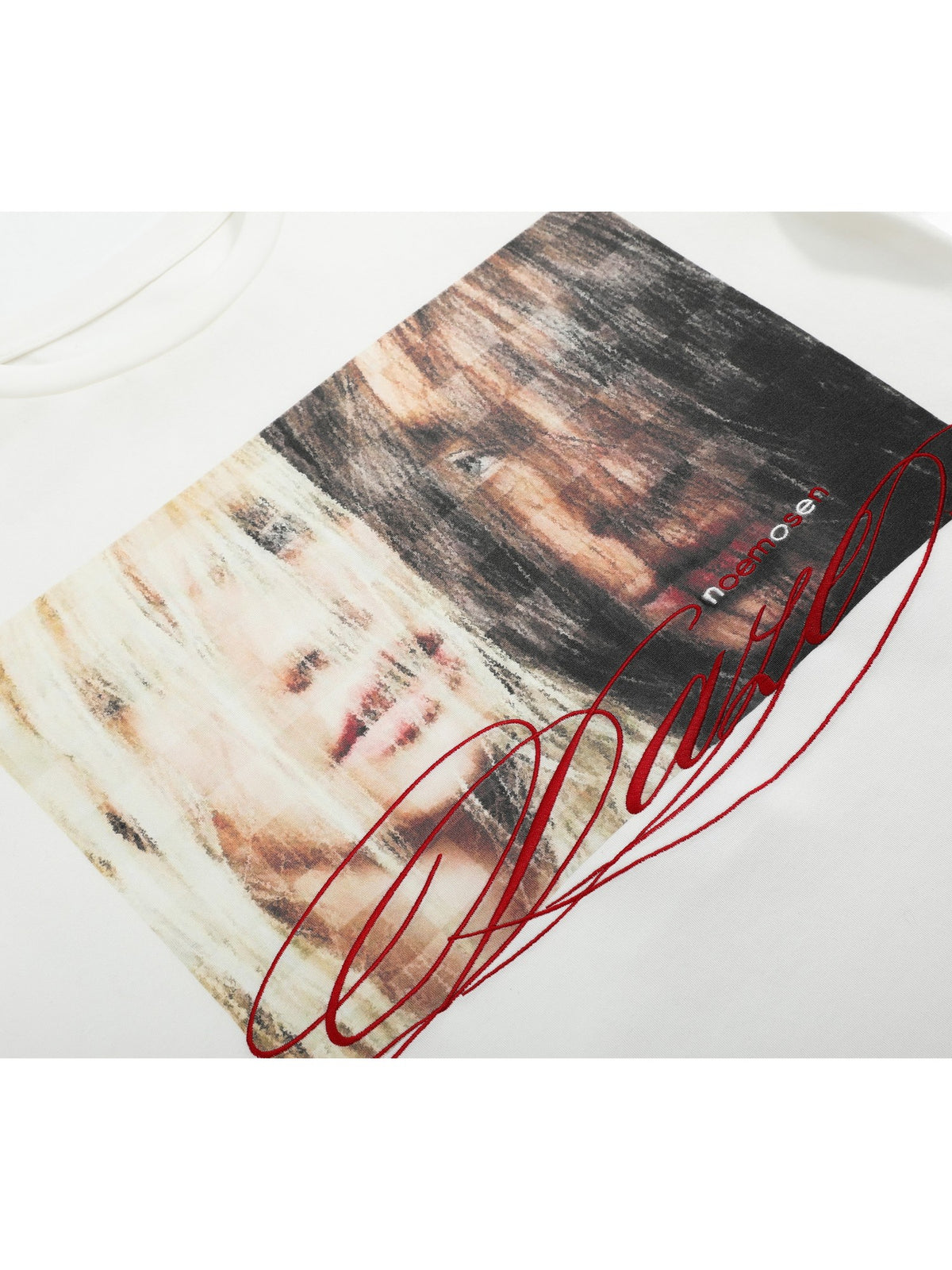 no E mosen Y2k Portrait Print Embroidered Women&