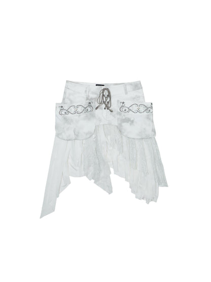 ARIADNAw Industrial Lace Low Rise Maxi Skirt Punk Nomad Fantasy