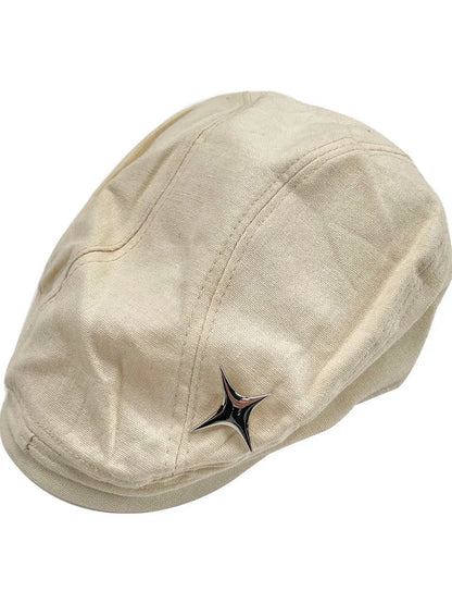 Vintage Painter Cap Linen Flat Cap Hats