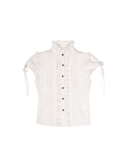 ARIADNAw Ariana Slim Leopard Print Punk Shirt