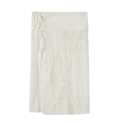 DIDDI MODA Geometric Deconstructed Layered Apron Skirt