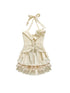 WSW WUSHENWU Vintage Inspired Split Maxi Dress With Elastic Waist