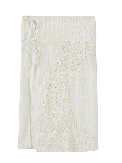 Geometric Deconstructed Layered Apron Skirt