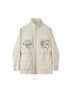 DIDDI MODA Loose Oversized Embroidered Utility Trench Coat With Adjustable Waist