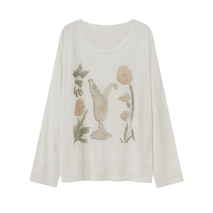 DIDDI MODA Playful Puppy Print Tee Layered Set With Pants