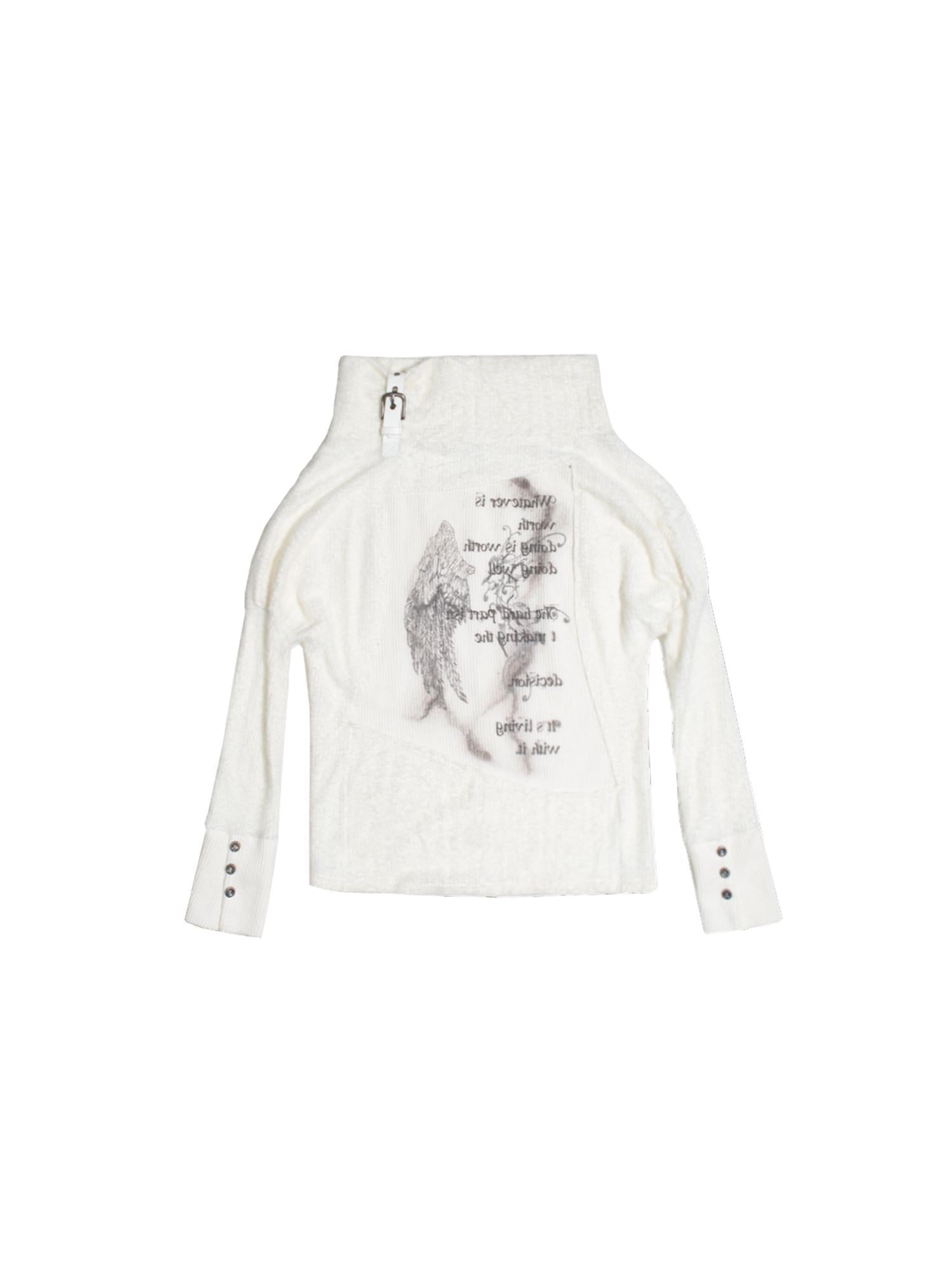 ARIADNAw Punk Bat Sleeve Knit Top