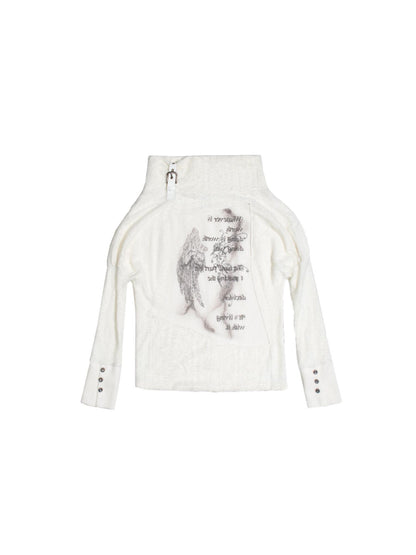 ARIADNAw Punk Bat Sleeve Knit Top