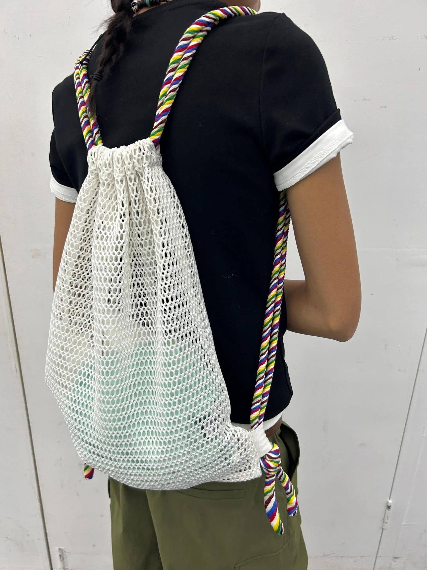 Airy Drawstring Commuter Backpack Lightweight Daypack