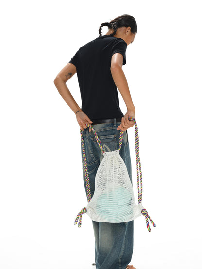 oinimi Airy Drawstring Commuter Backpack Lightweight Daypack