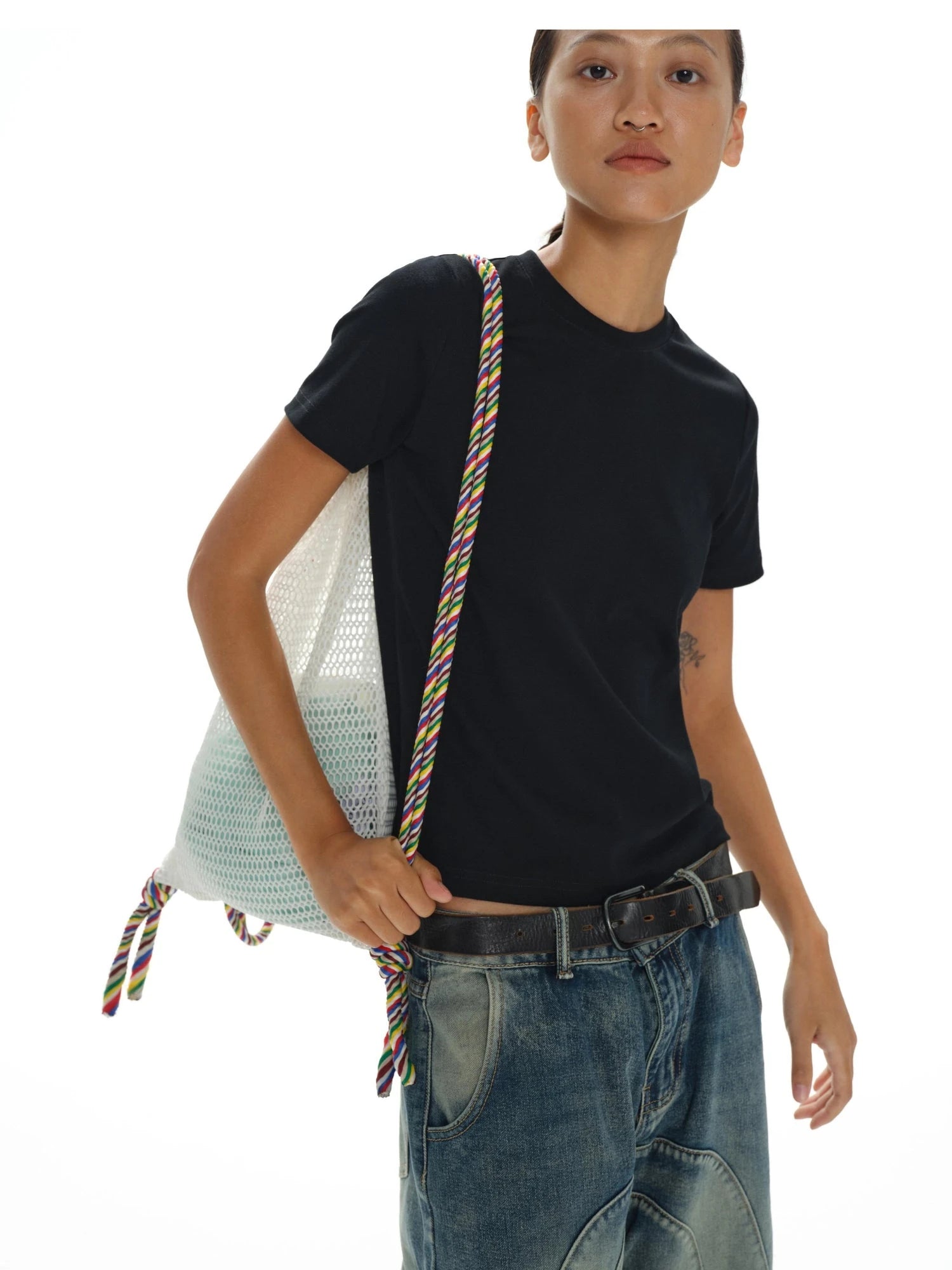 Airy Drawstring Commuter Backpack Lightweight Daypack