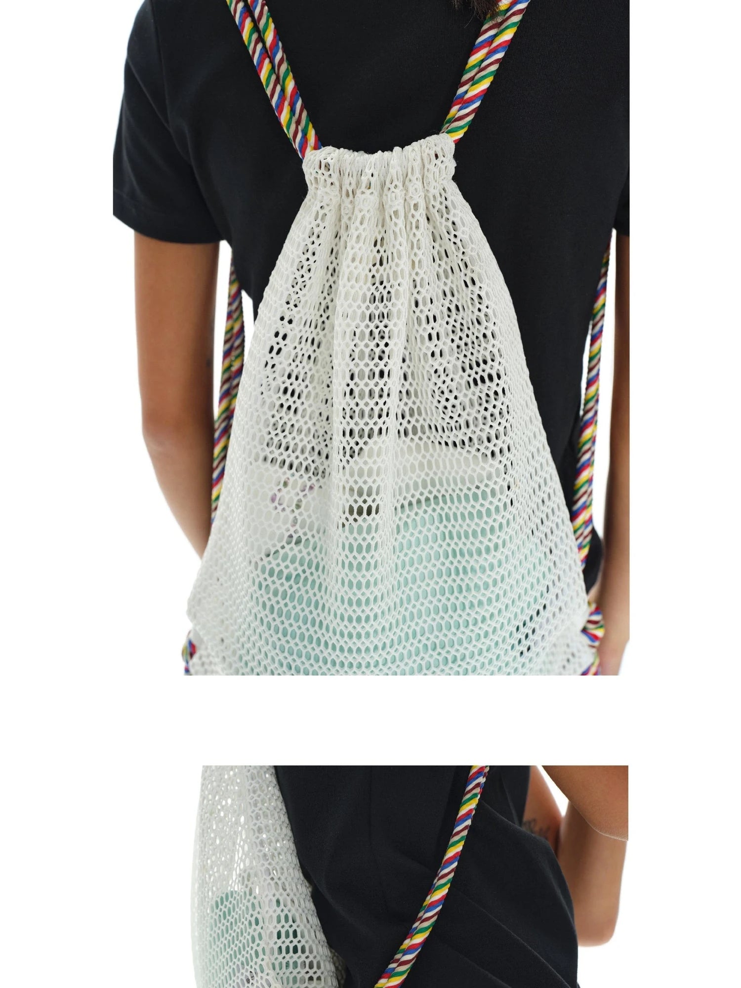 Airy Drawstring Commuter Backpack Lightweight Daypack