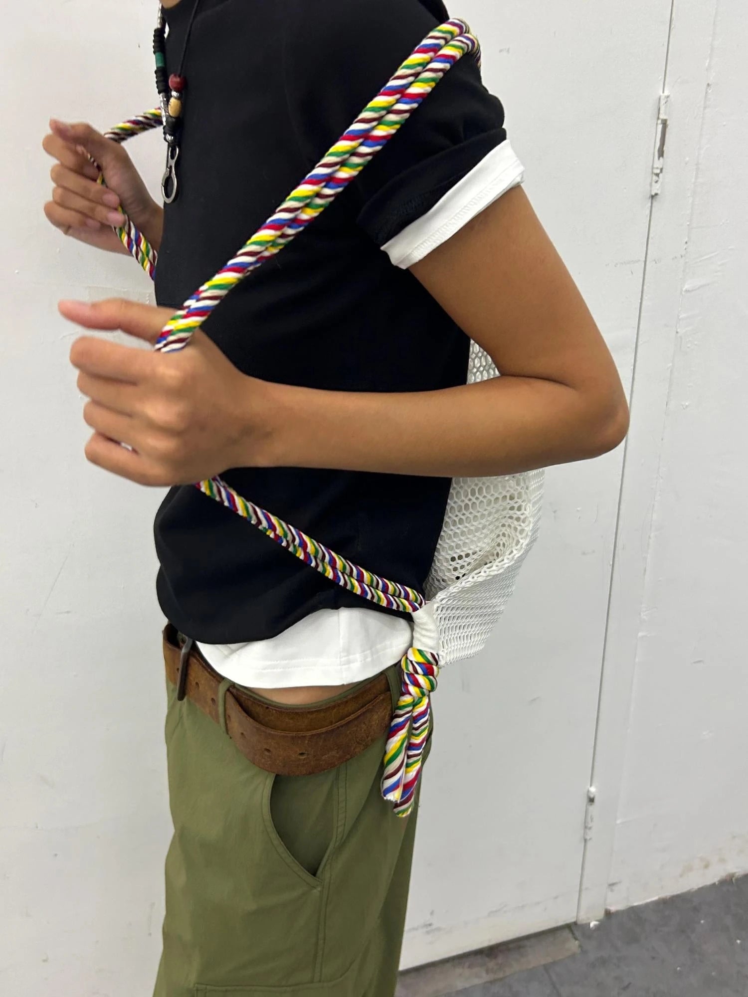 Airy Drawstring Commuter Backpack Lightweight Daypack