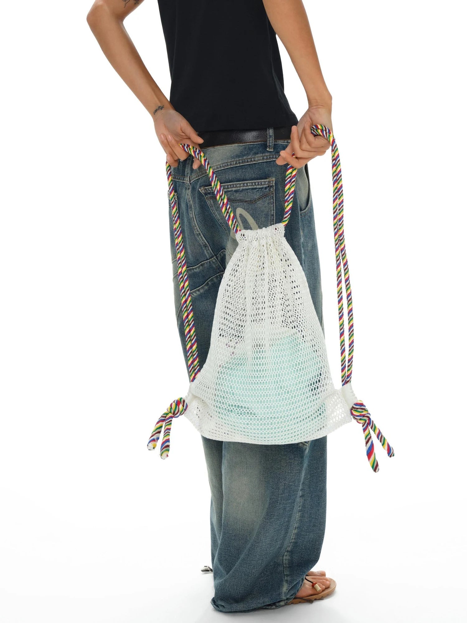 Airy Drawstring Commuter Backpack Lightweight Daypack