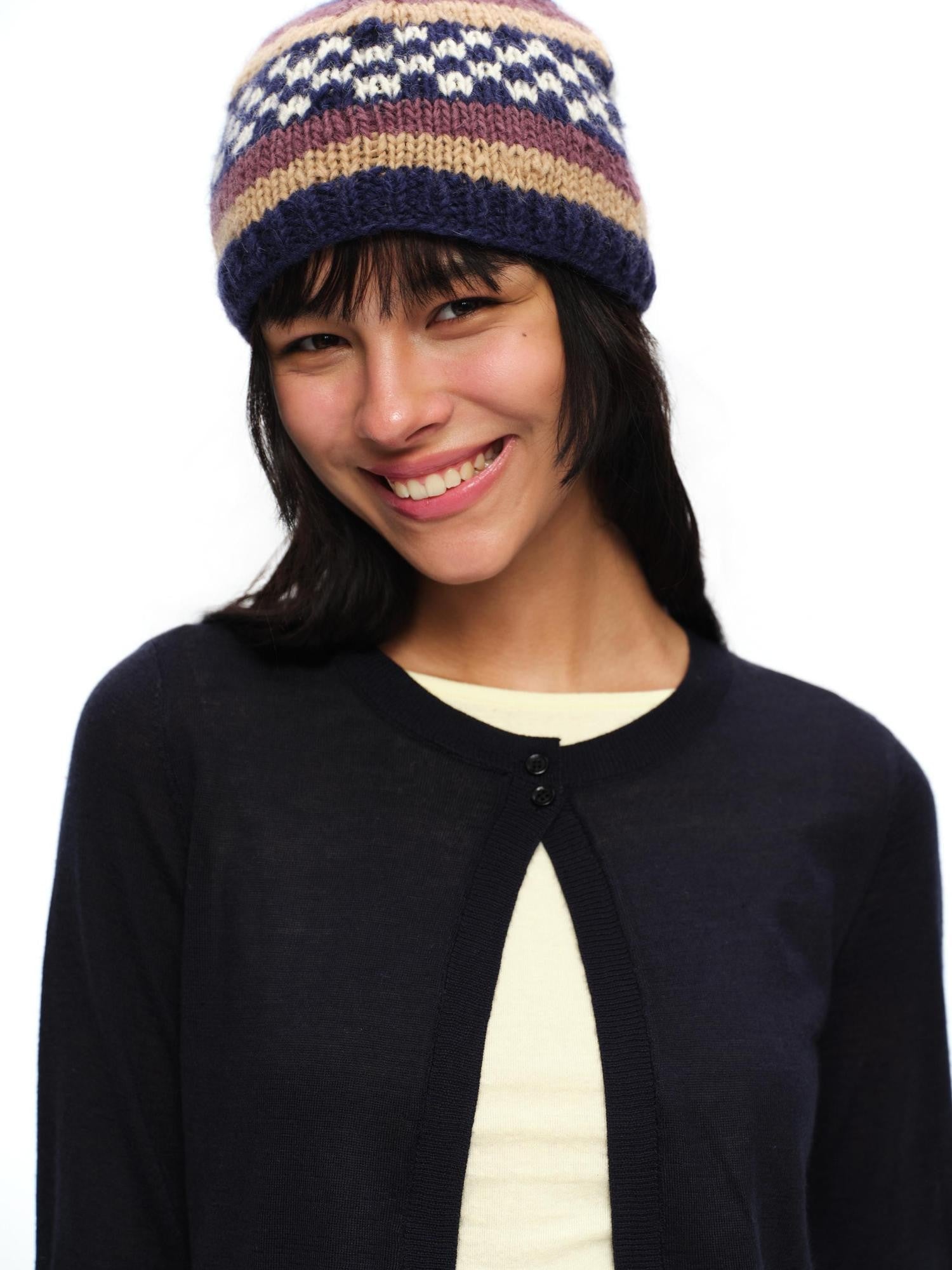 oinimi Airy Layered Set In Shoulder Side Slit Knit Casual Women&