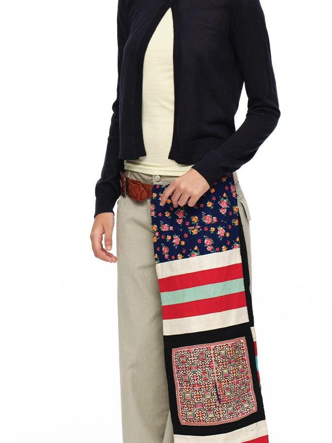 oinimi Airy Layered Set In Shoulder Side Slit Knit Casual Women&