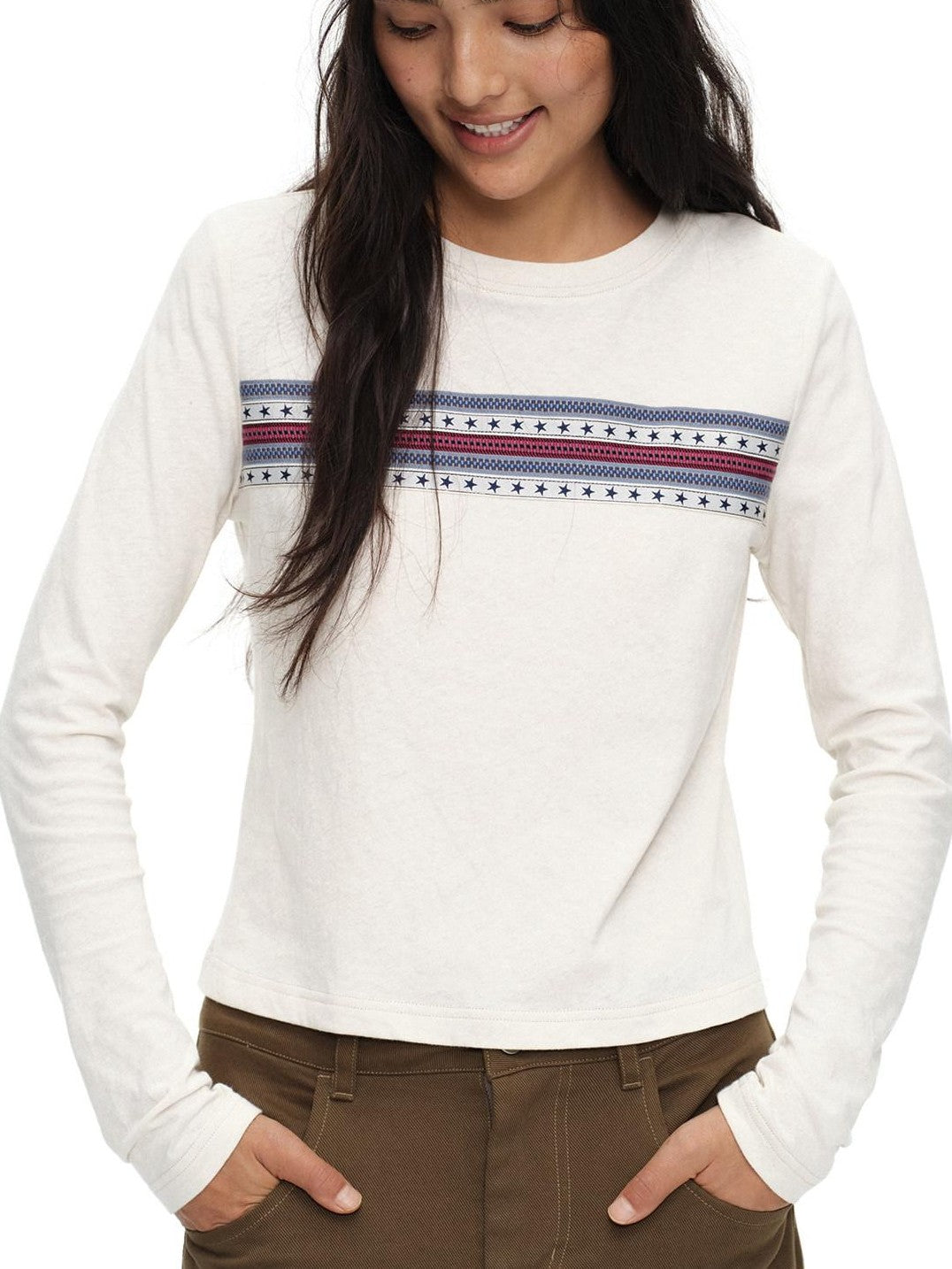 oinimi Apricot Gray Star Ribbon Patchwork Long Sleeve Slim Women&