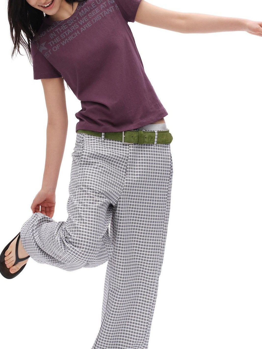 oinimi Avocado Green Hand Stitched Visible Seam Women&