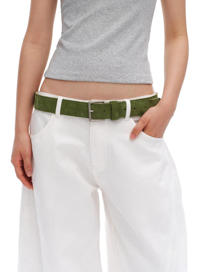 oinimi Avocado Green Hand Stitched Visible Seam Women&
