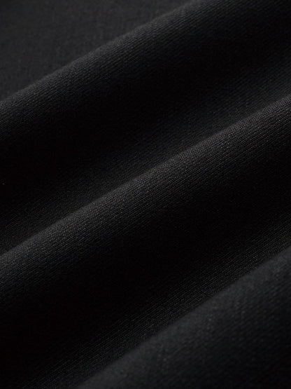oinimi Black Button Detail Detachable Skirt Straight Women&