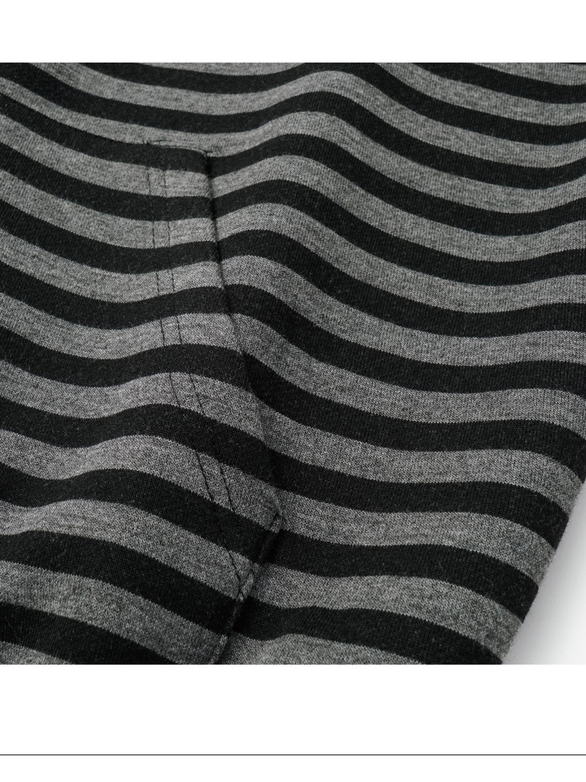oinimi Black Grey Striped Loose Fit Women&