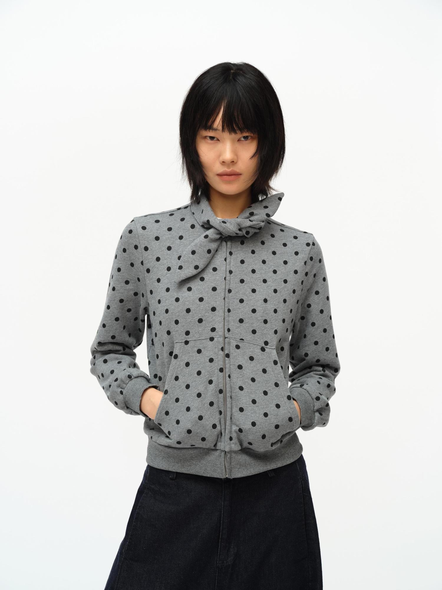 oinimi Butterfly Print Hooded Zip Up Sweatshirt