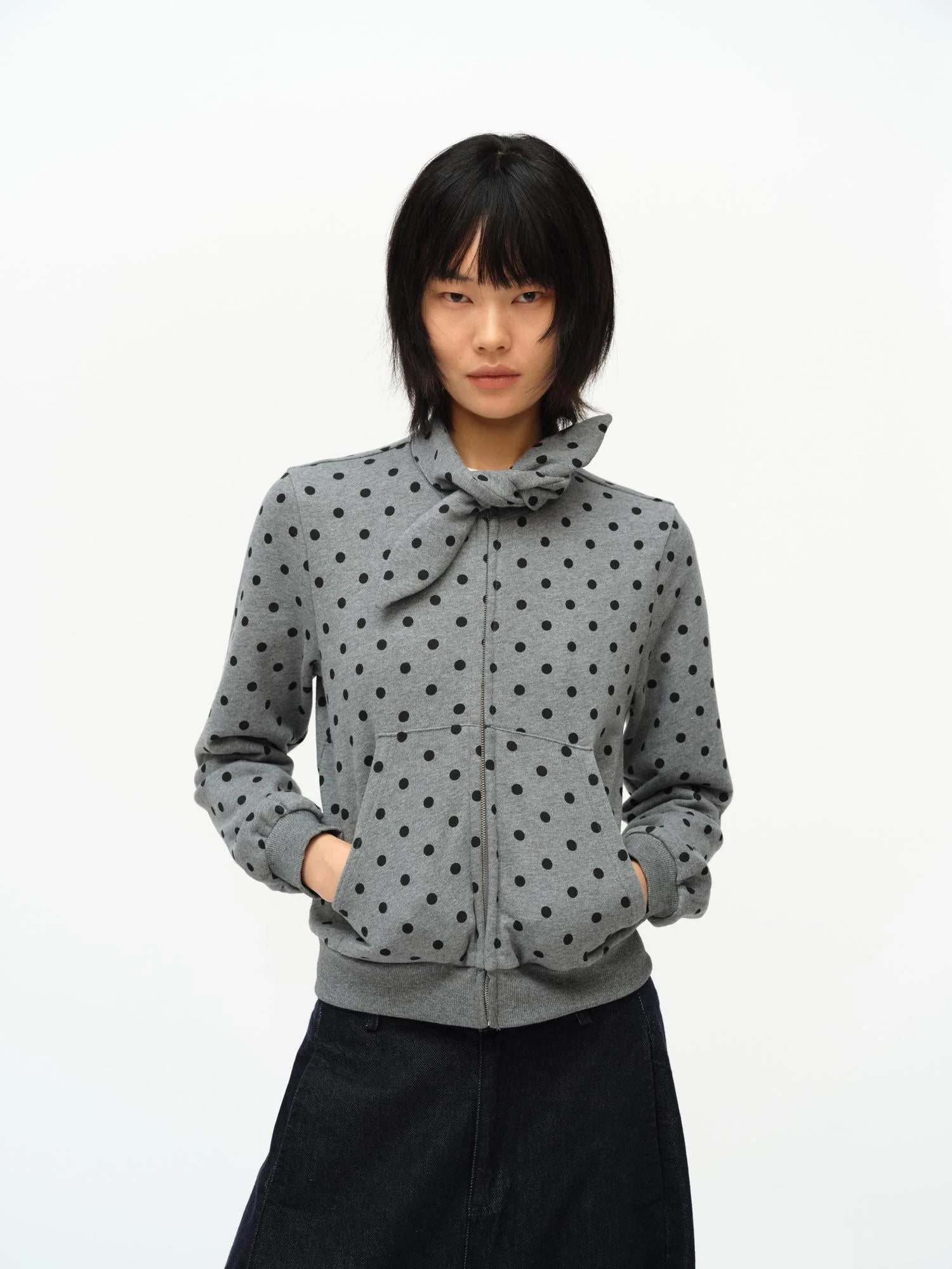 Butterfly Print Hooded Zip Up Sweatshirt