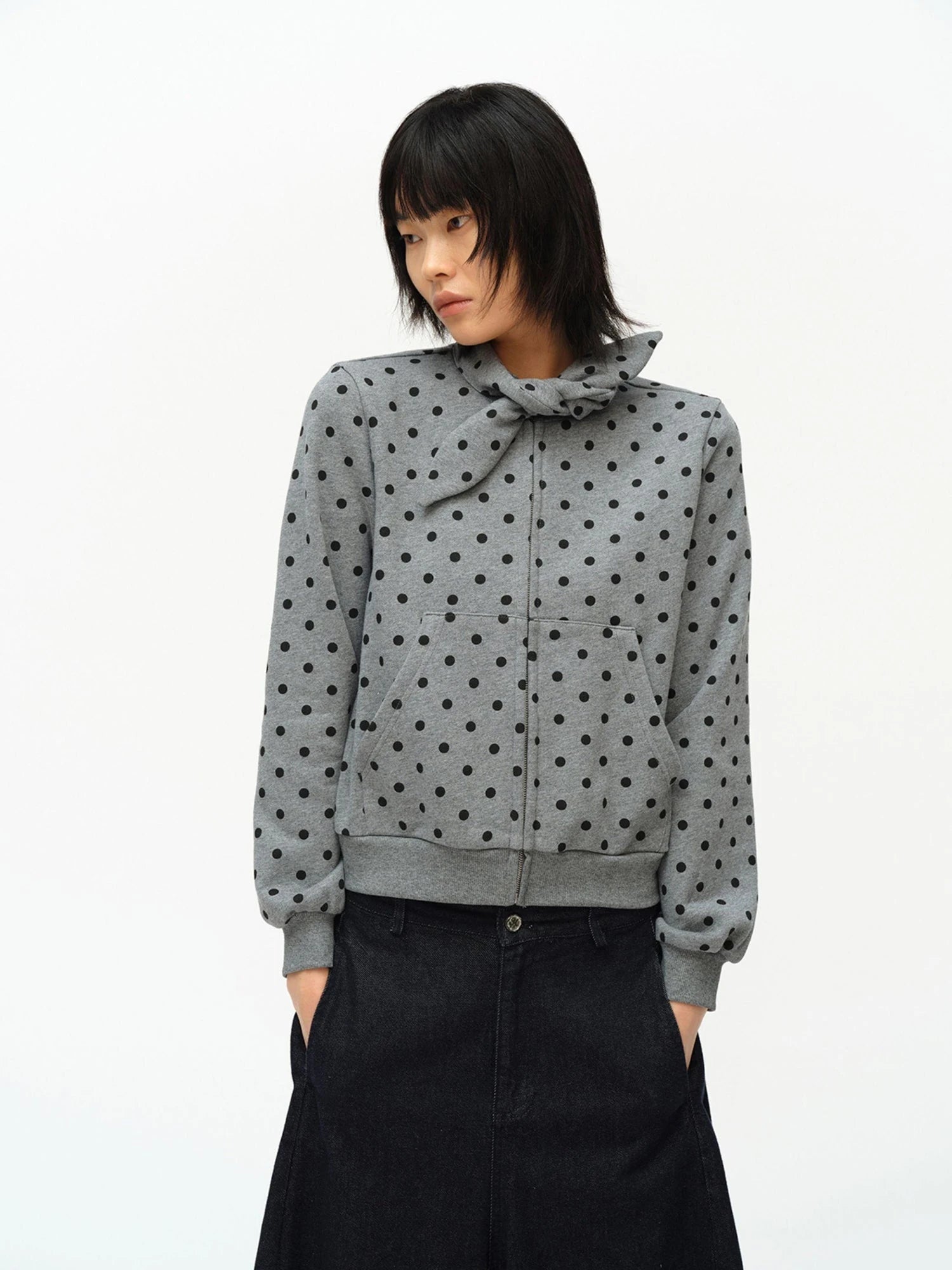 Butterfly Print Hooded Zip Up Sweatshirt