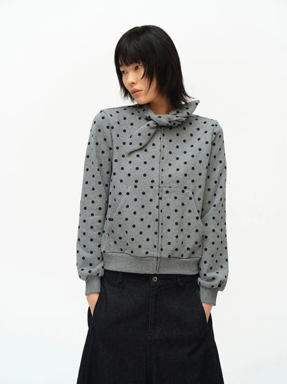 Butterfly Print Hooded Zip Up Sweatshirt