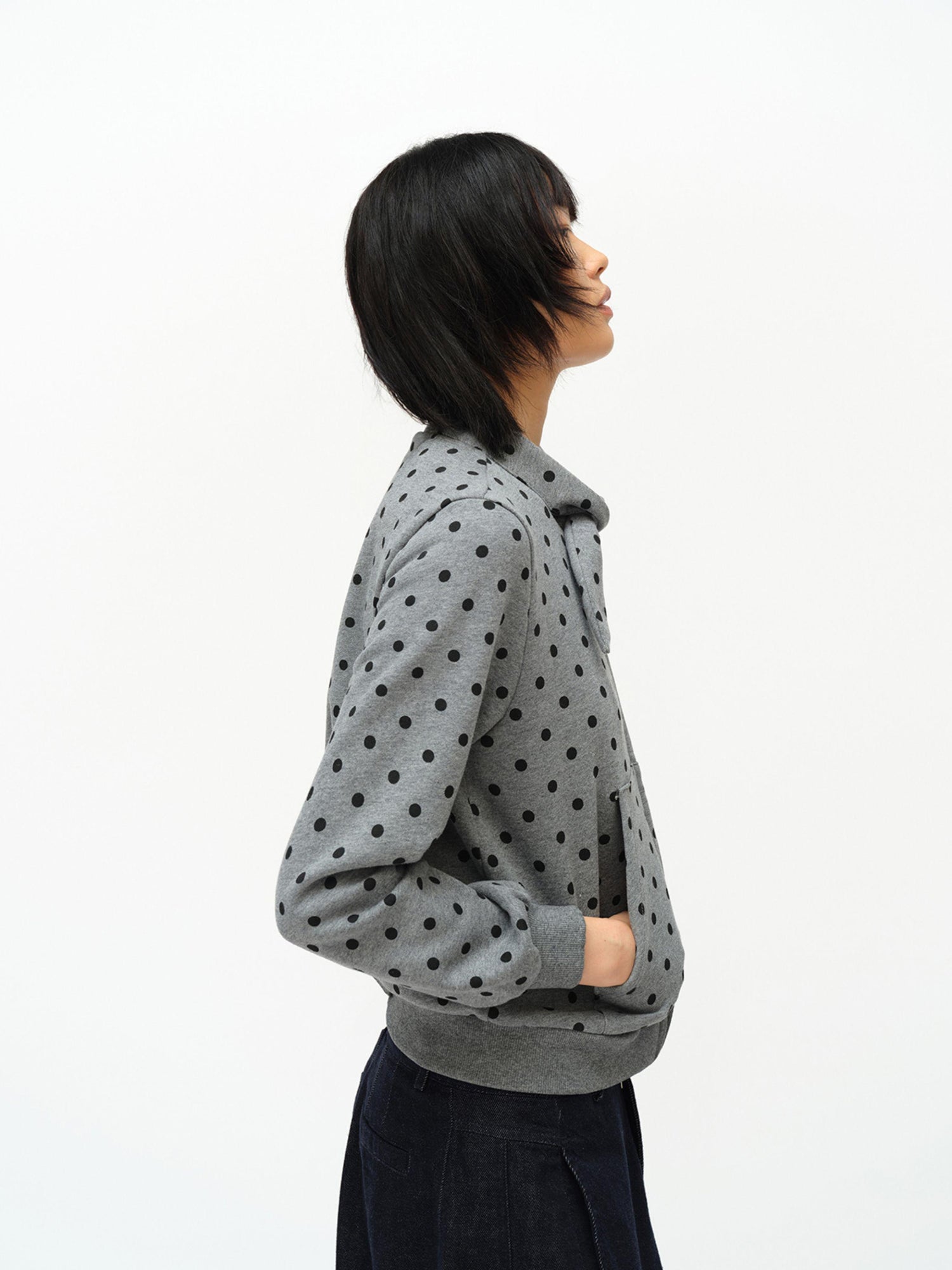 oinimi Butterfly Print Hooded Zip Up Sweatshirt