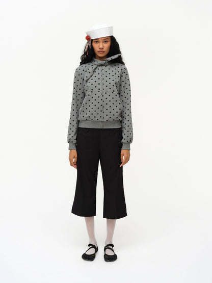 oinimi Butterfly Print Hooded Zip Up Sweatshirt