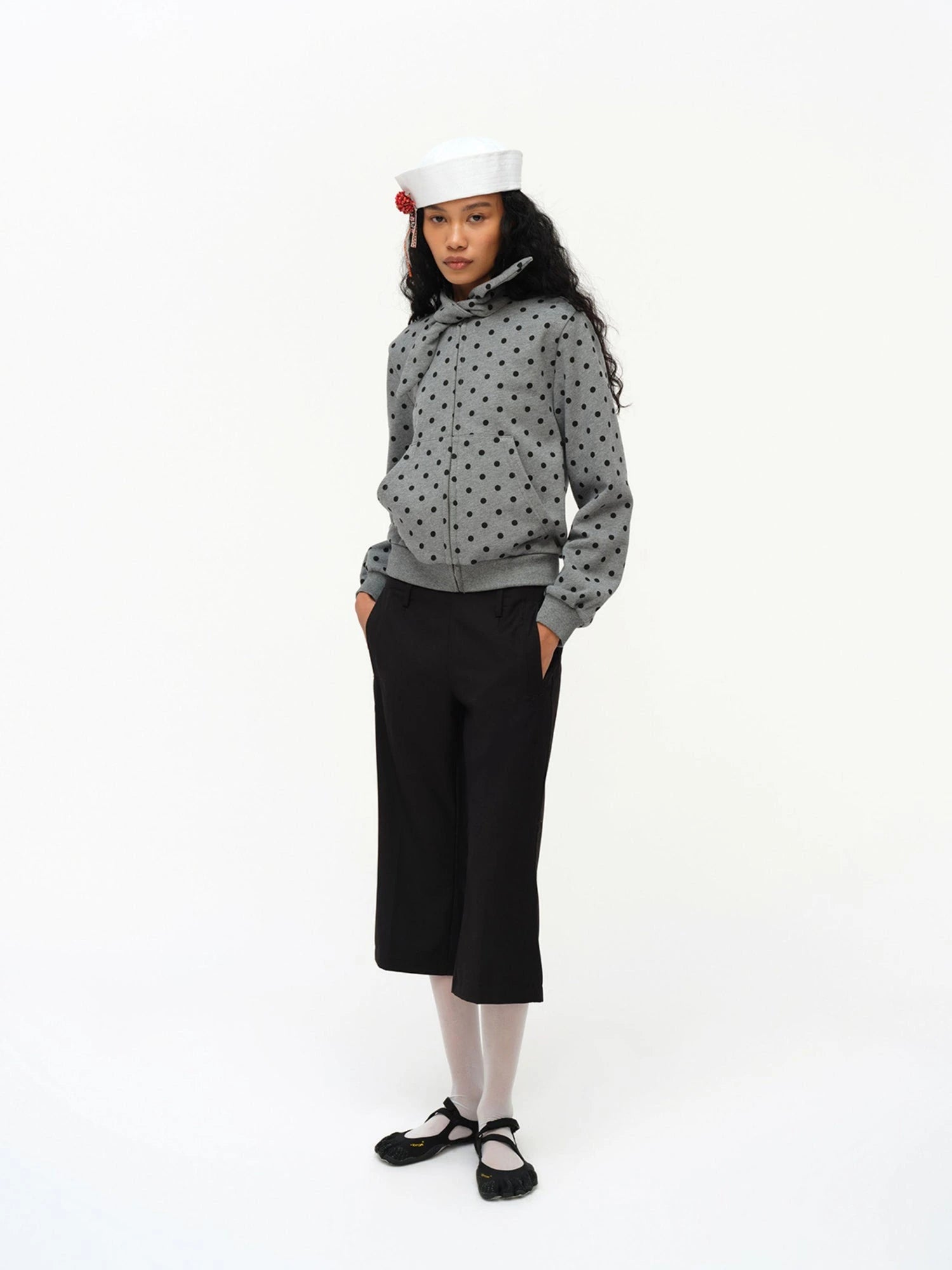 Butterfly Print Hooded Zip Up Sweatshirt