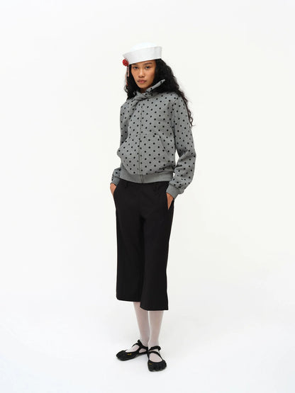 Butterfly Print Hooded Zip Up Sweatshirt