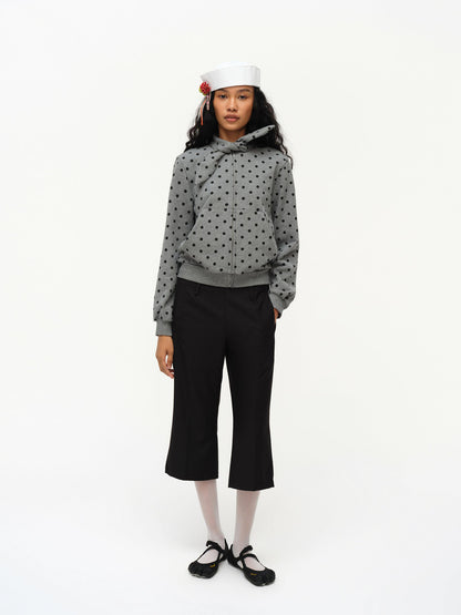 oinimi Butterfly Print Hooded Zip Up Sweatshirt