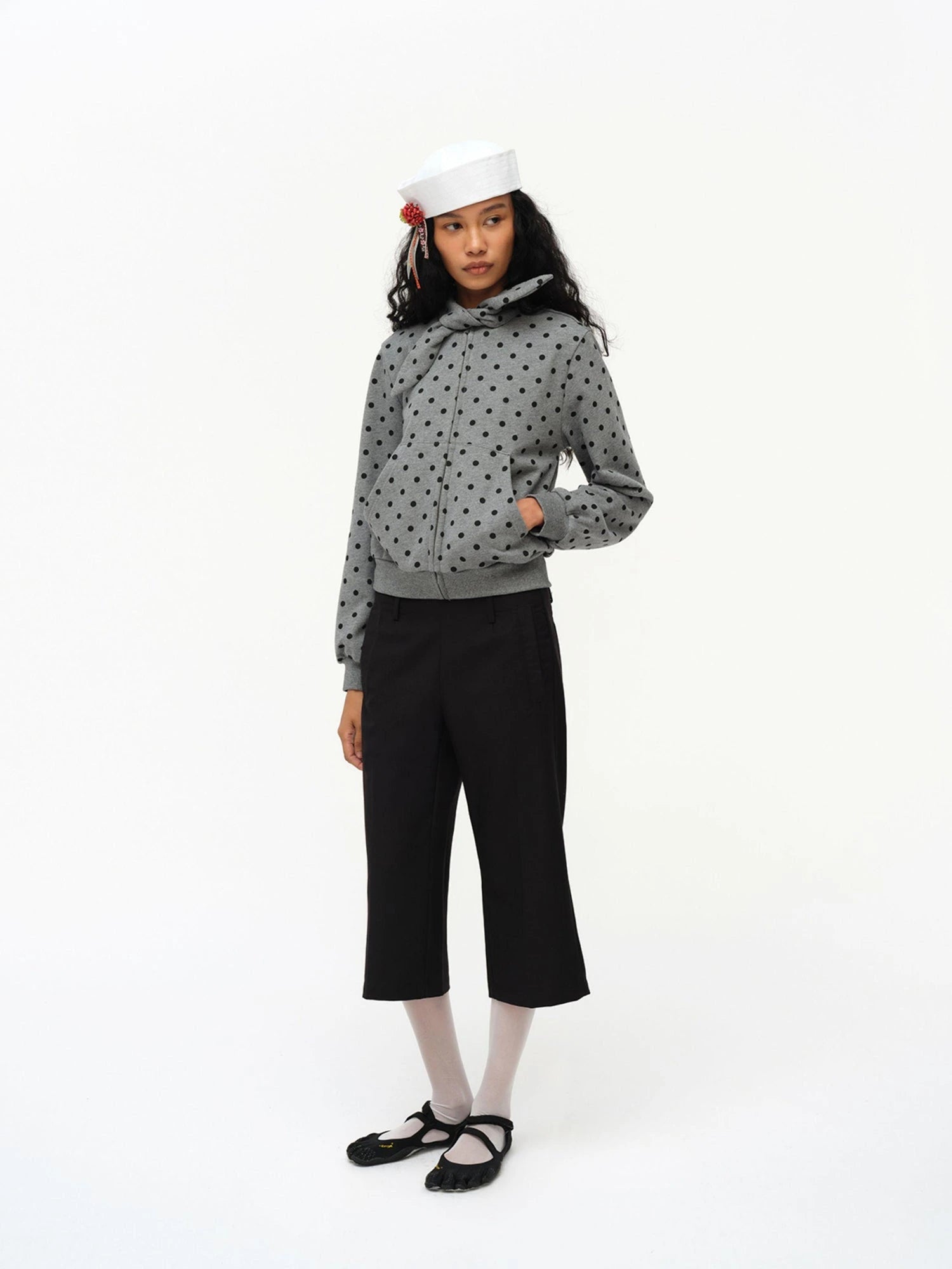 Butterfly Print Hooded Zip Up Sweatshirt