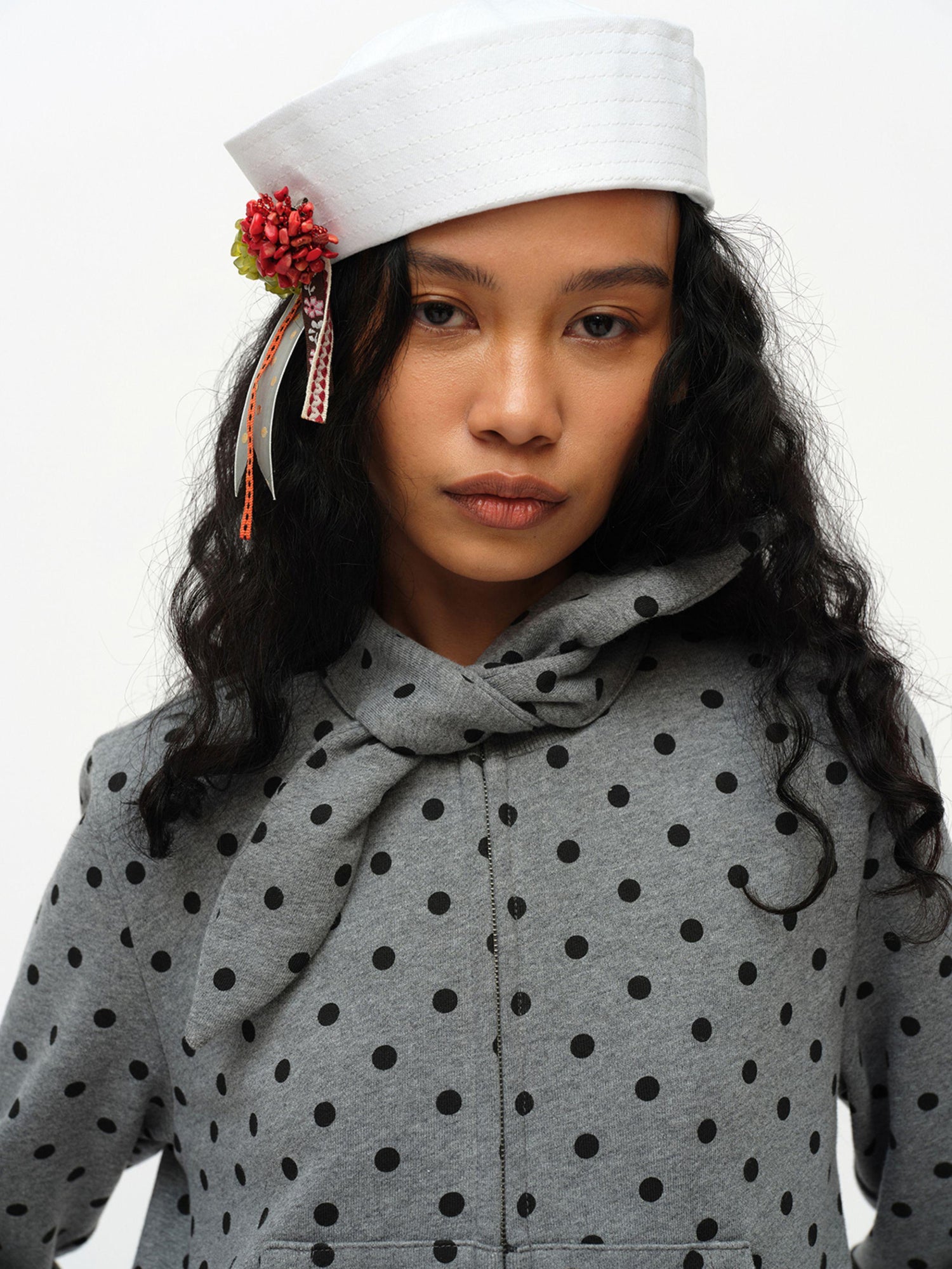 oinimi Butterfly Print Hooded Zip Up Sweatshirt