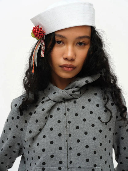Butterfly Print Hooded Zip Up Sweatshirt